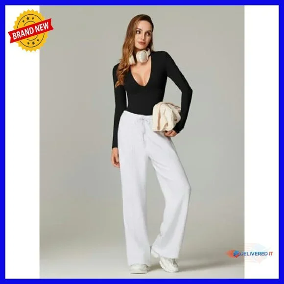 Long Sleeve Plunge V-Neck Bodysuit Double Lined Sexy Going Out Top